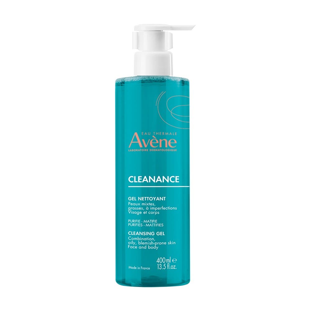 Avene Cleanance Gel Limpiador sin Jabon Cara y Cuerpo 400 mL