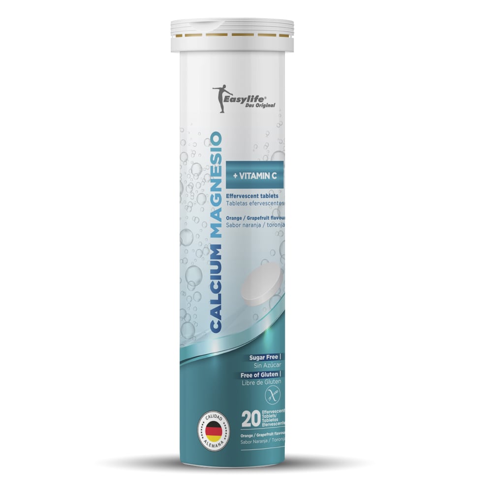 Easy Life Calcium Magnesio+vitamin C Tabletas Efervescentes Naranja/toronja 20