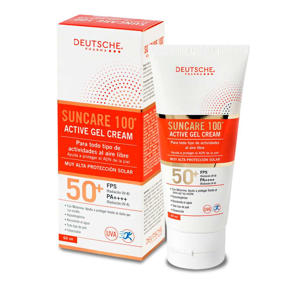Suncare 100 Gel Cream Protector Solar FPS50+ Todo tipo de Piel 60 mL