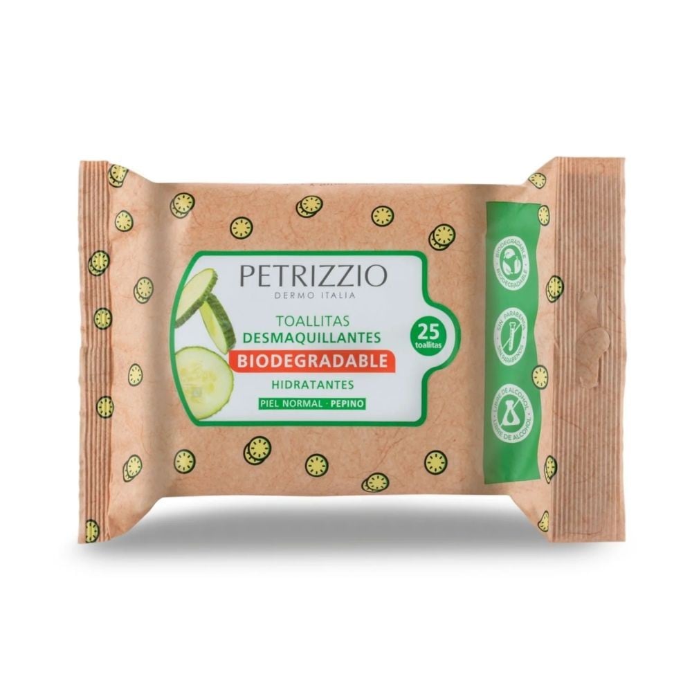 Petrizzio Toallitas Desmaquillantes Biodegradable Hidratante P/normal Rosas x26